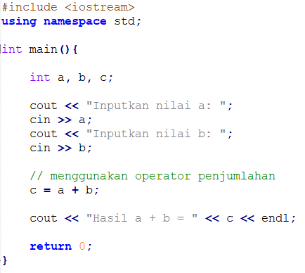 Contoh Program C++ - Basic - Jurnalistik Website